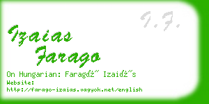 izaias farago business card